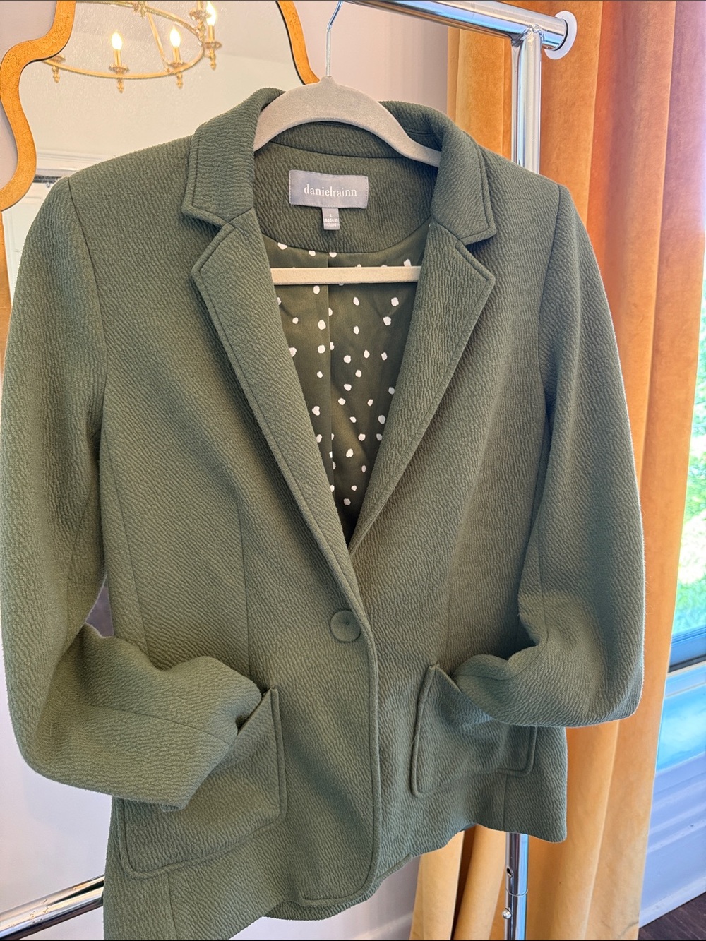 Daniel Rainn Olive Green Textured Blazer size small